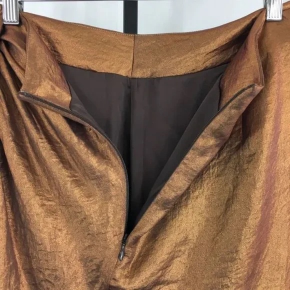 & other stories Draped Metallic Satin Mini Skirt Sz 6 - Picture 6 of 11